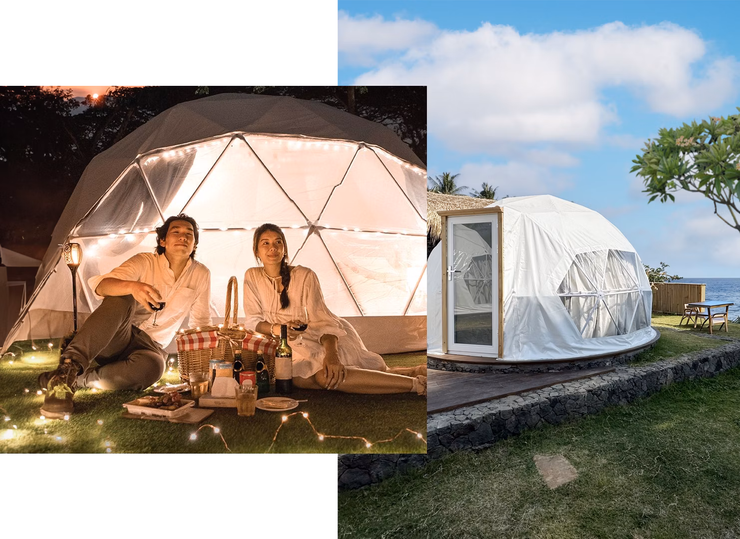 Bali glamping exterior Pebble & Fins