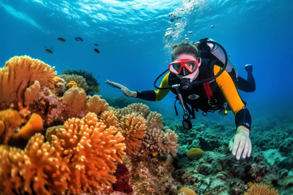 Diving with beautiful underwater - Scuba Diving