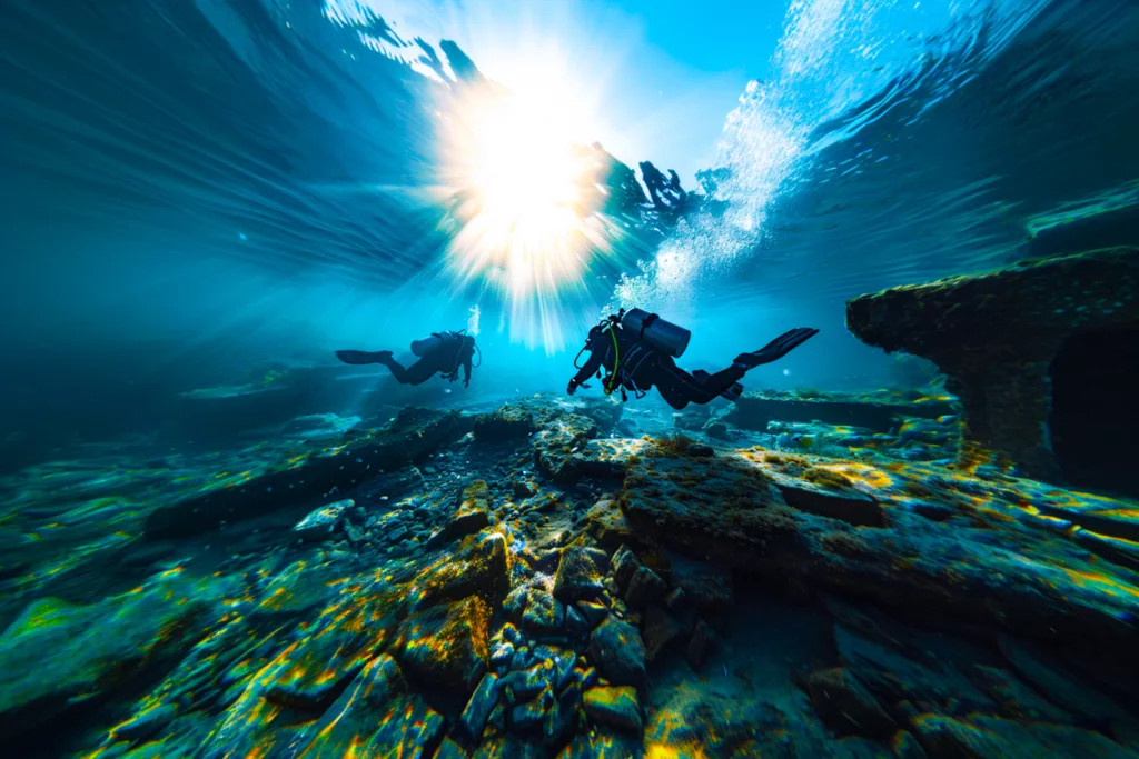 a scuba diver - boga wreck