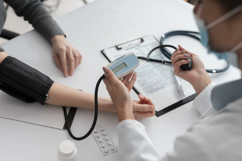 doctor checking medical condition patient