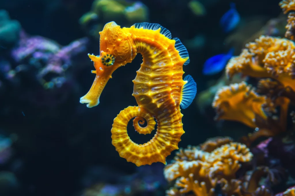 yellow seahorse - dive sites