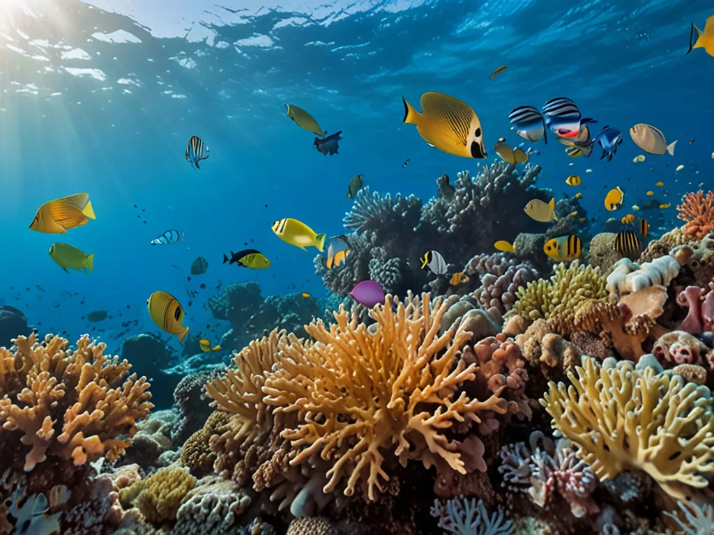 coral reefs with fishes in bali dive sites - Bali Dive Resort