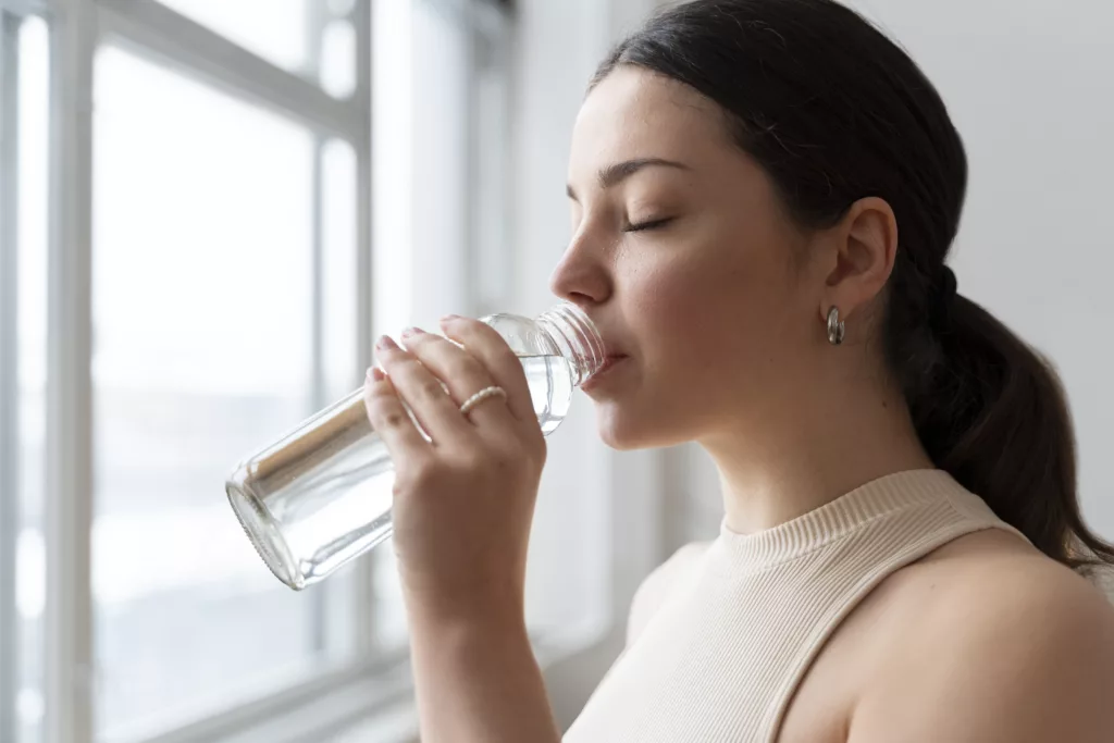 drinking water to keep you hydrate - Diving in Bali