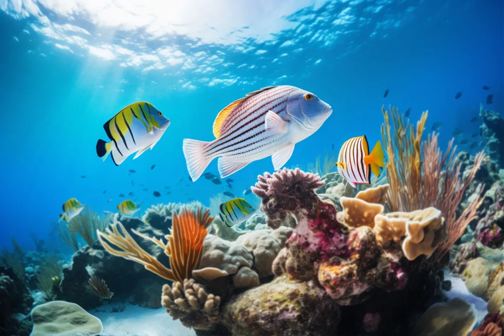 a clear visibility with mani fishes - boga wreck